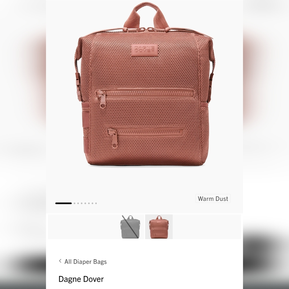 NWT Dagne Dover Dusty Rose Mesh Backpack